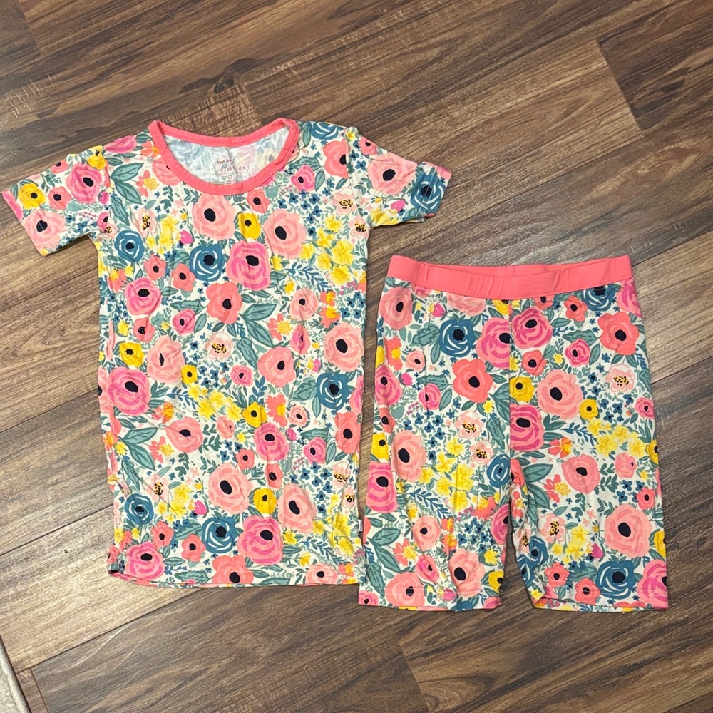 Little Sleepies Colorful Floral Kids Pajama Set